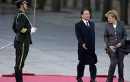 Wen Jiabao and Angela Merkel