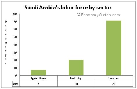 Saudi Arabia’s labor force by sector