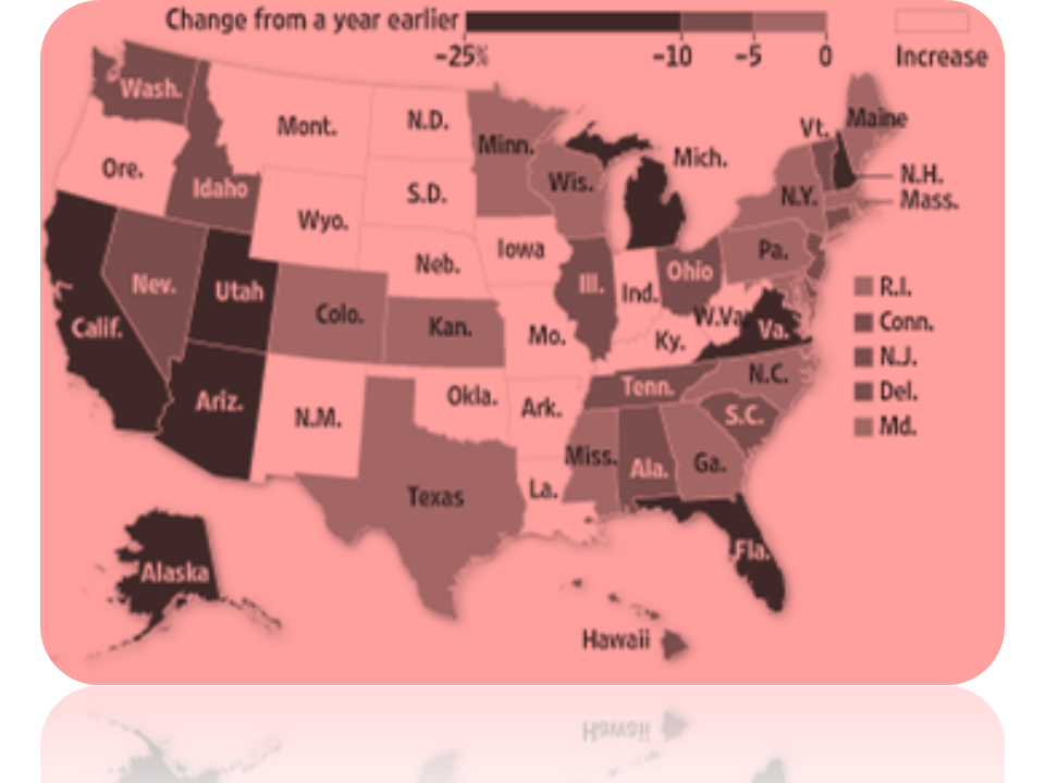 Drops in US State Tax income, Q4 2008