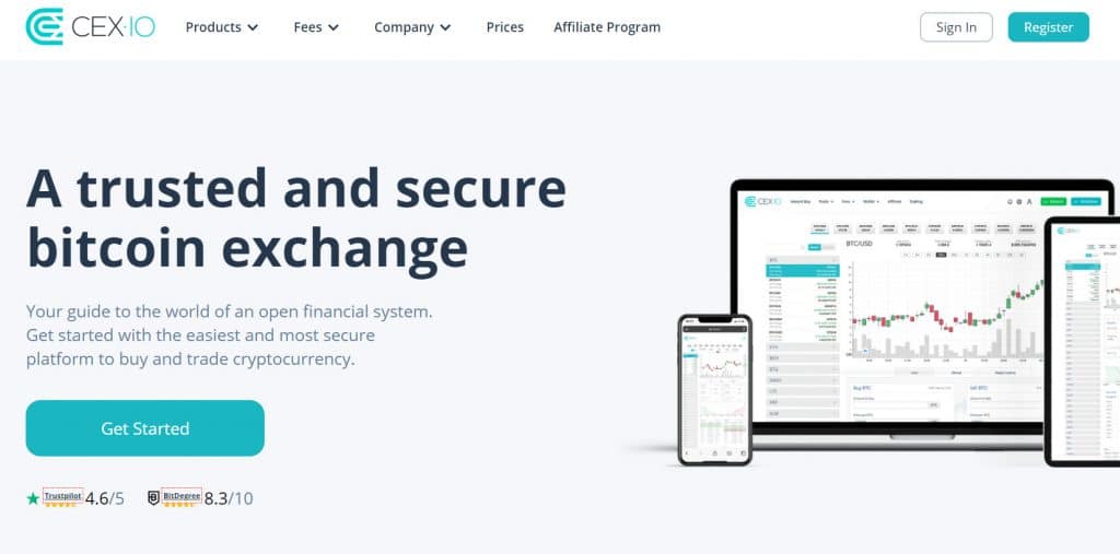 CEX.io Homepage