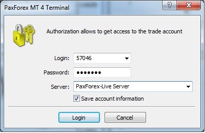 Logging into MT4 to Start trading