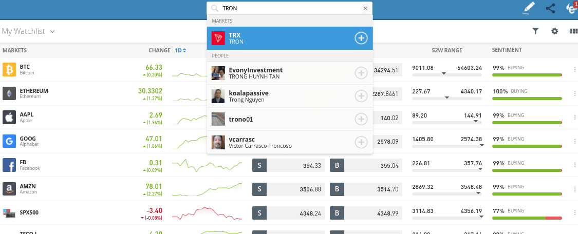buy tron etoro
