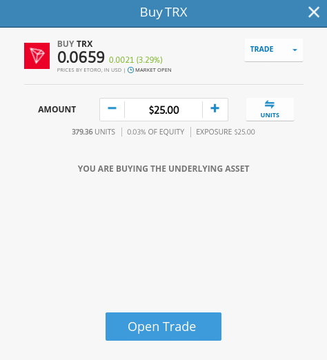 buy tron etoro