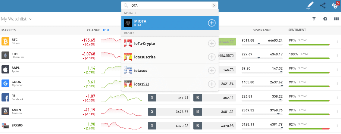 how to buy iota on etoro