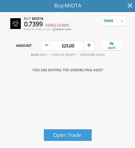 how to buy iota on etoro