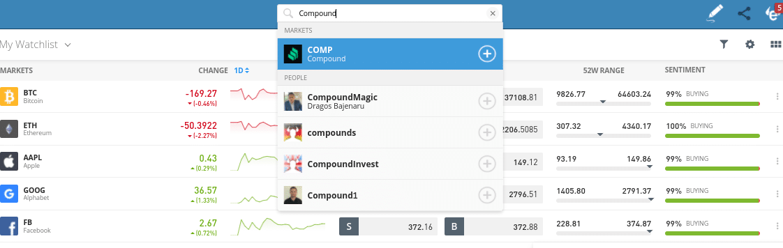 buy compound at etoro