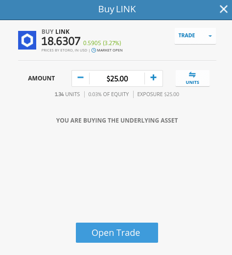buy chainlink etoro