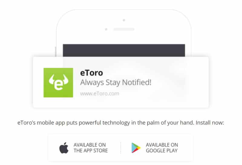eToro stay notified
