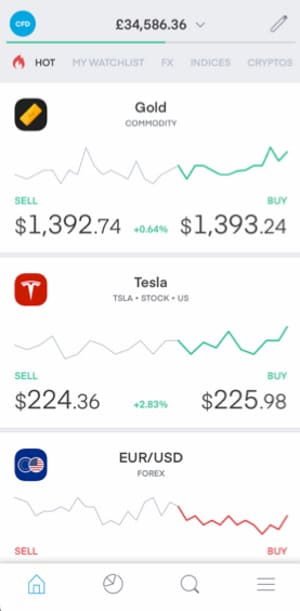 Trading 212 mobile trading app
