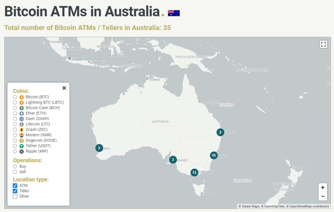 Bitcoin ATMs in Australia