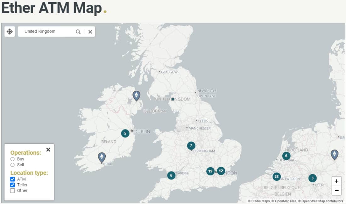 Ether ATM Map