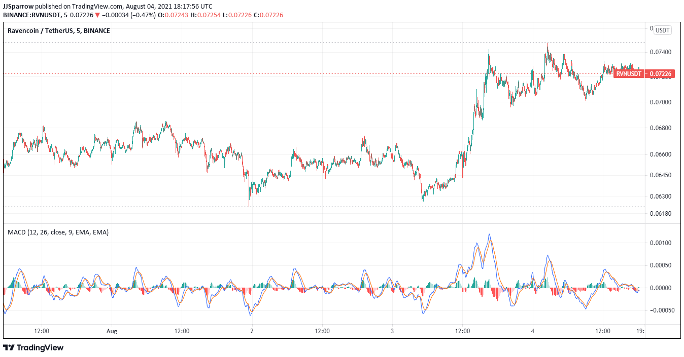 Ravencoin price chart August 4