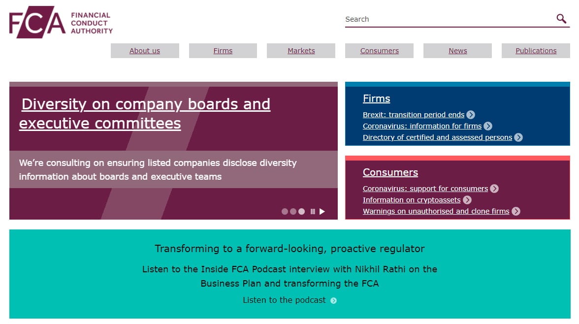UK's Financial Conduct Authority