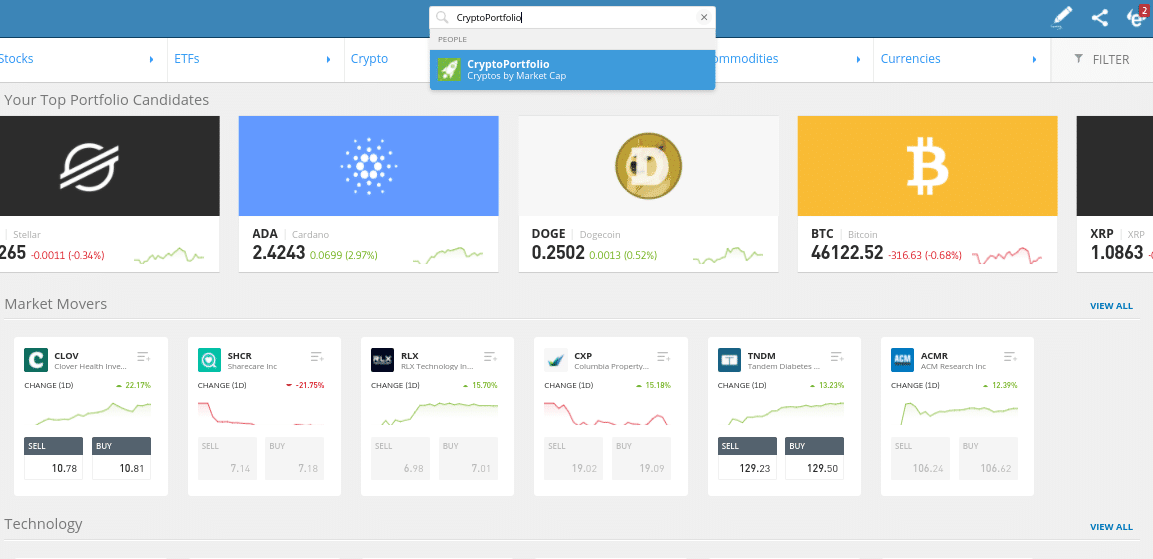 etoro cryptoportfolio