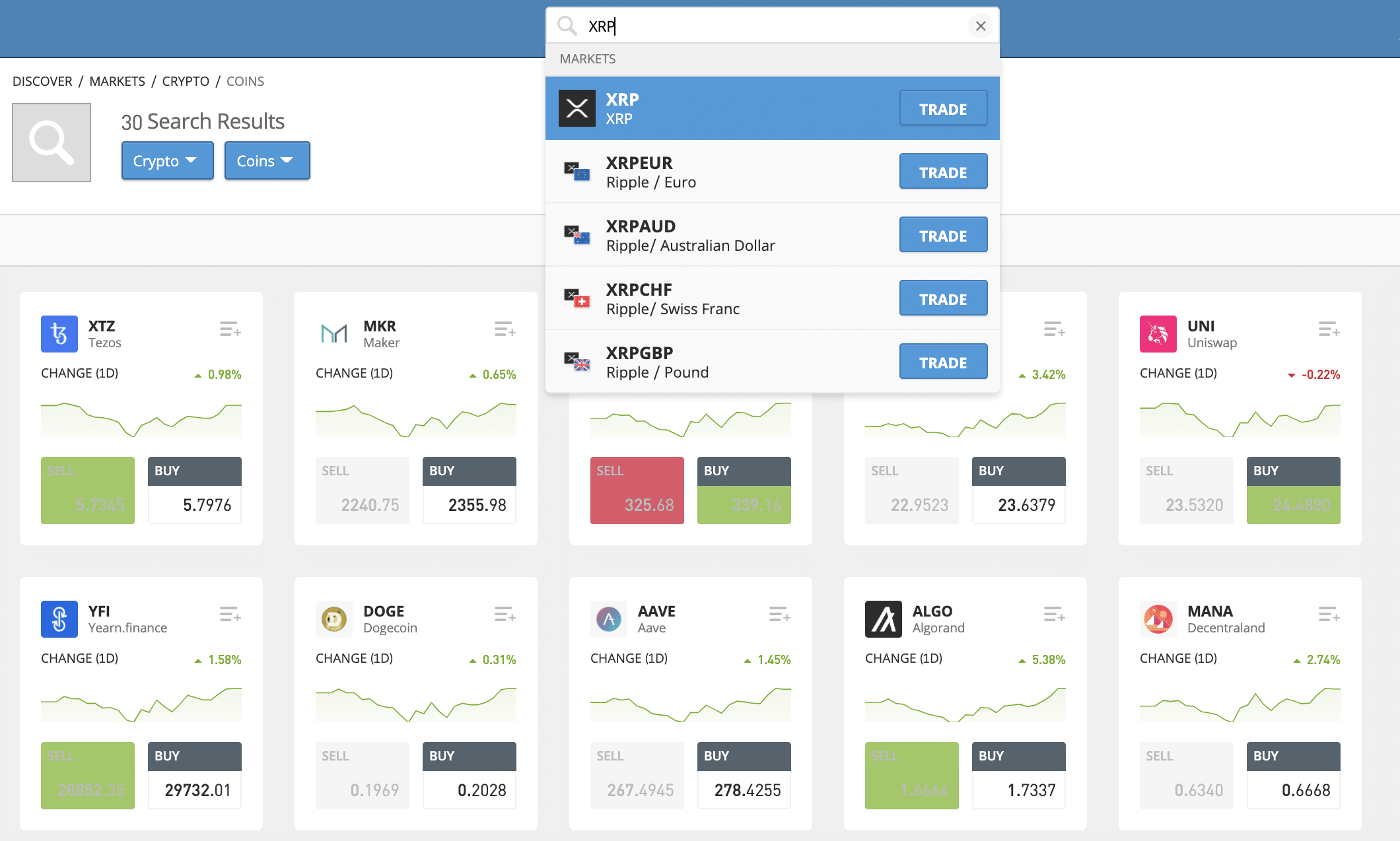 buy xrp at etoro