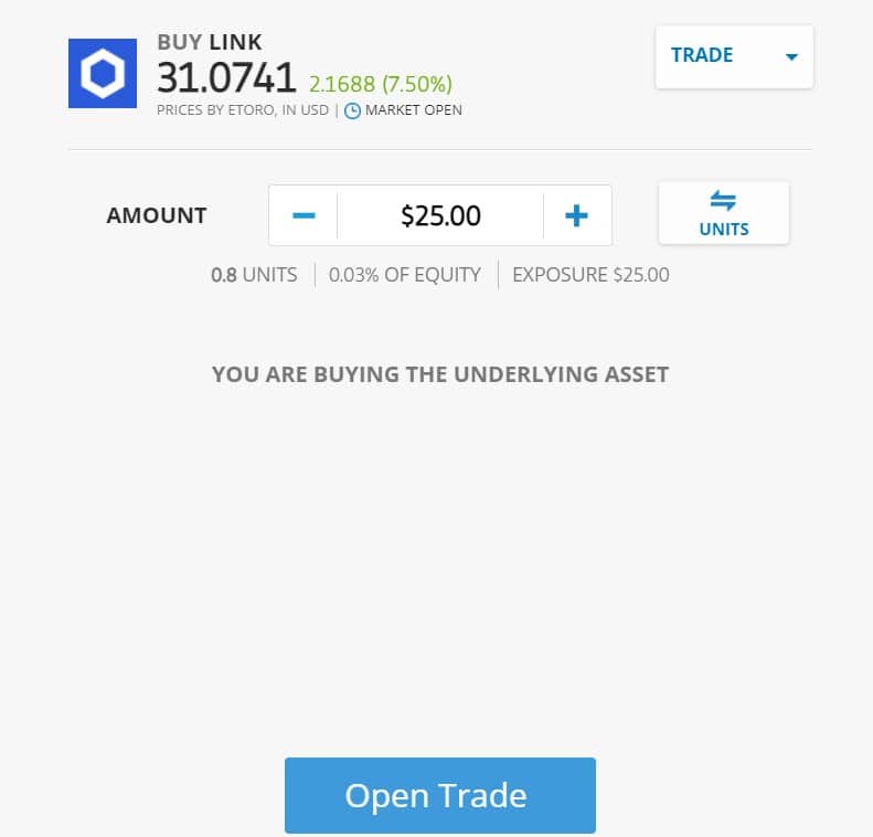 Chainlink order page