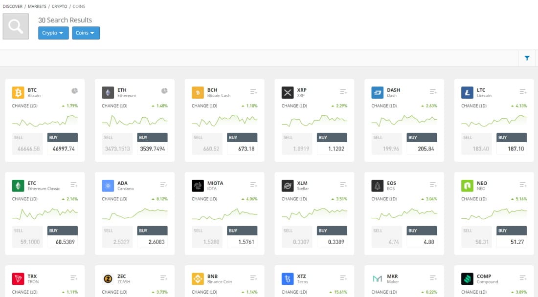 Trade cryptos with one of the best Coinbase alternatives - eToro