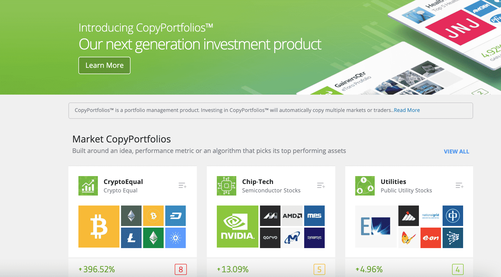 etoro copyportfolios