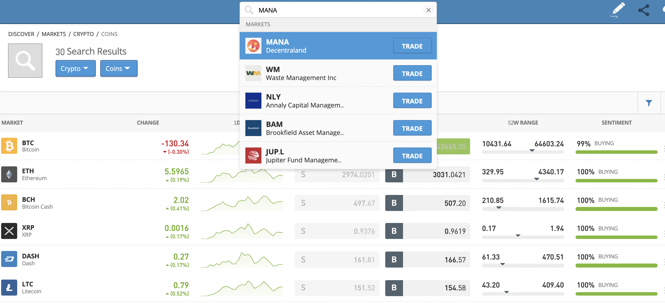 buy decentraland etoro