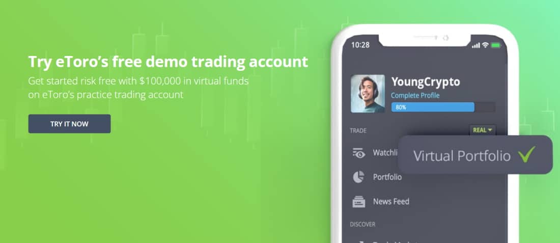 Practice with the eToro demo account