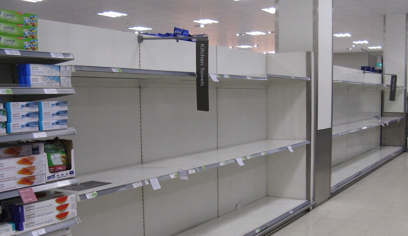 retail stock shortages