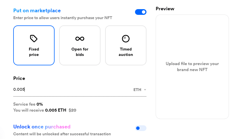 How to create NFTs with Rarible - Step 5