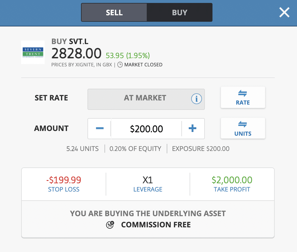 invest in water at etoro