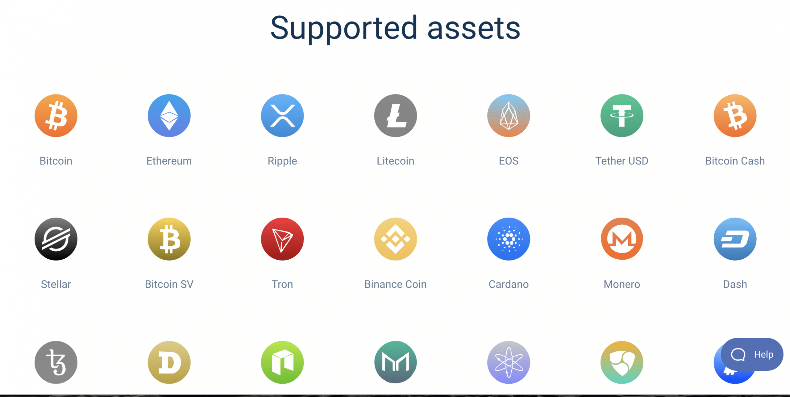 Atomic wallet supported assets