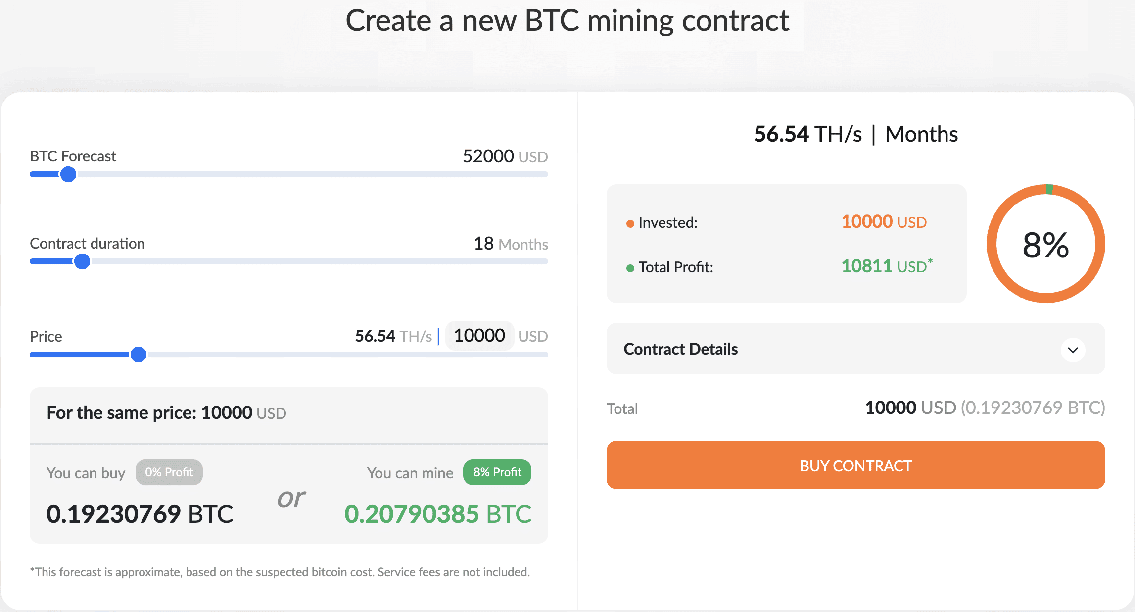 ECOS Mining contract types