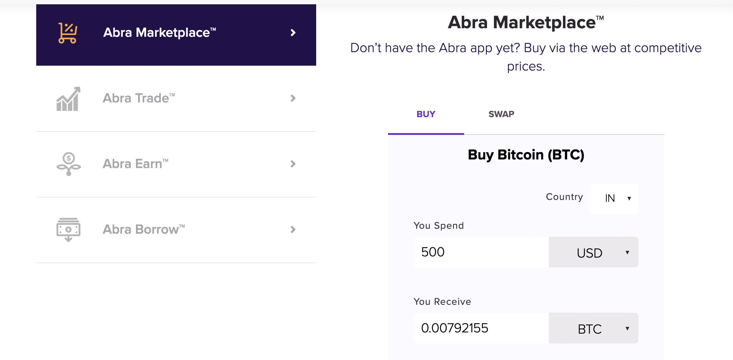 Abra Marketplace