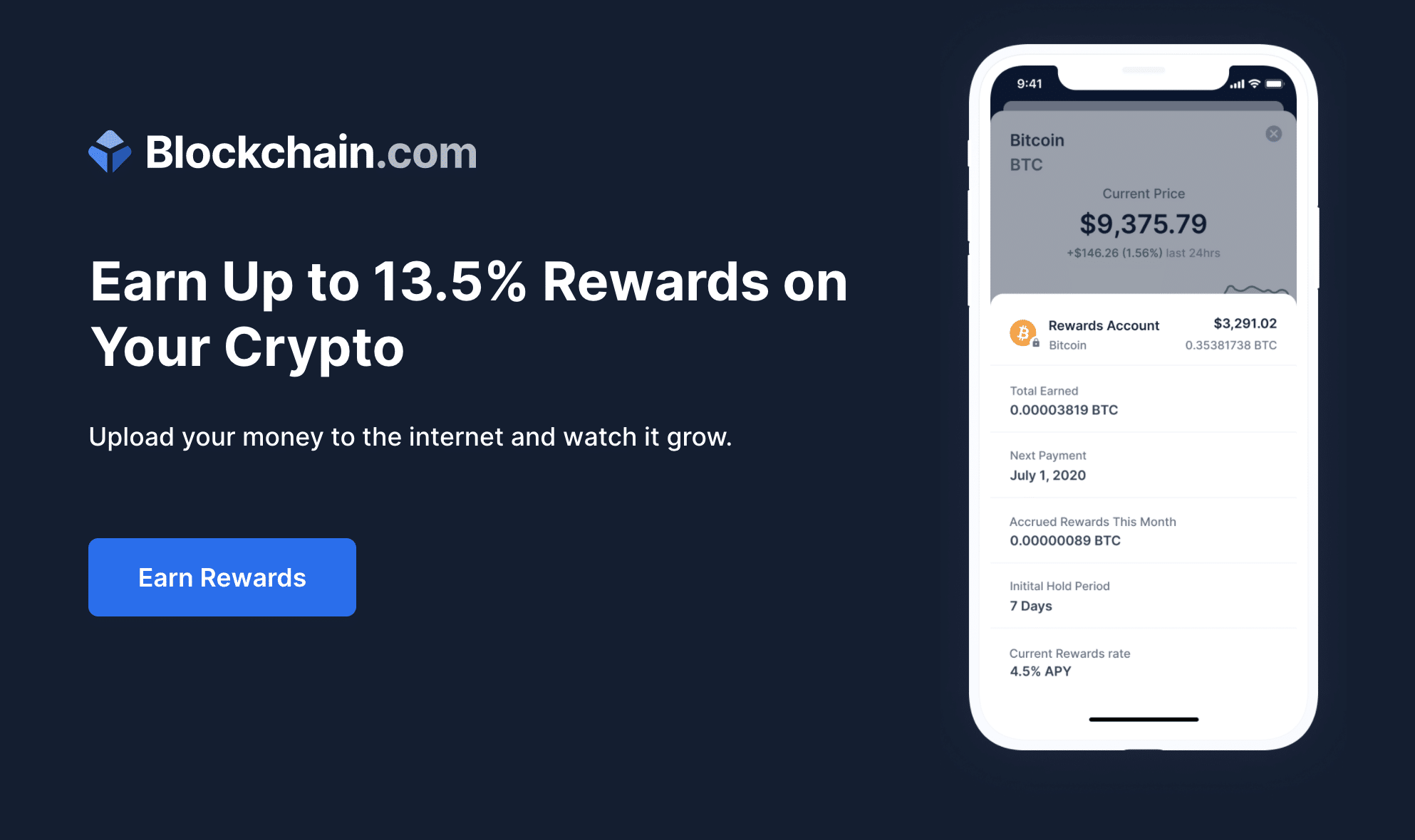 Blockchain.com rewards account