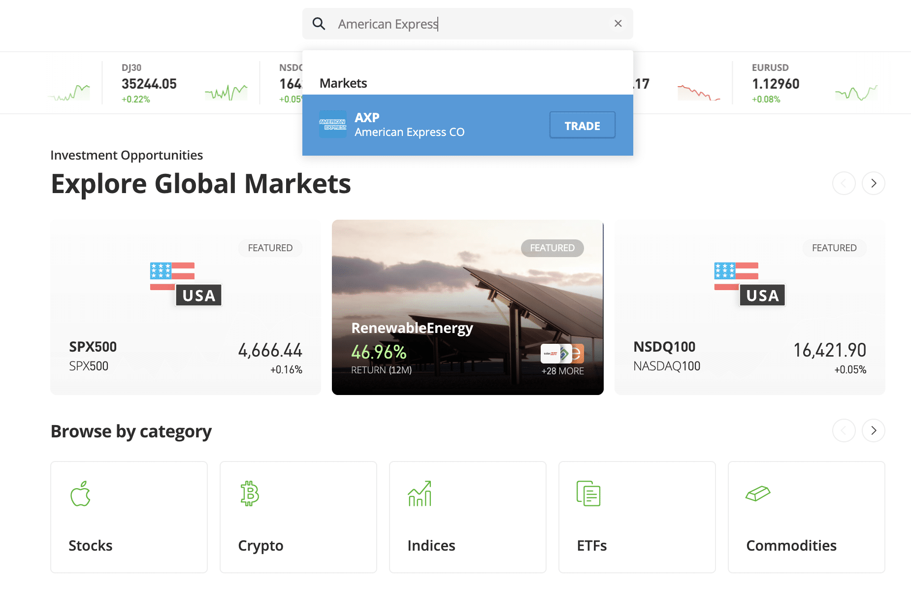 buy amex shares etoro
