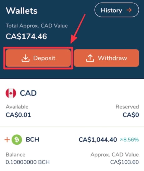 Bitbuy deposit funds