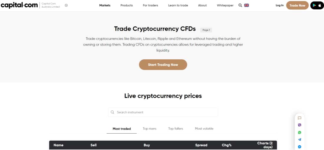 Buy Bitcoin Canada with Capital.com