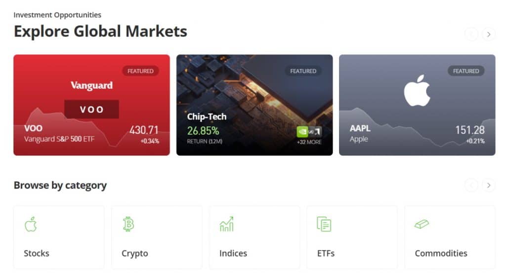 Commodity investing with eToro