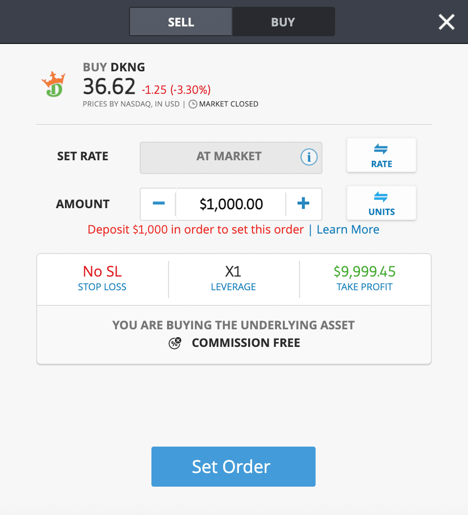 etoro buy draftkings