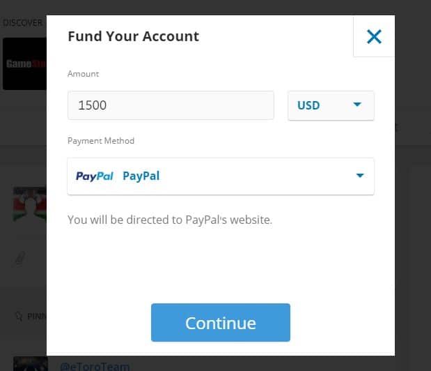 Fund your eToro Account