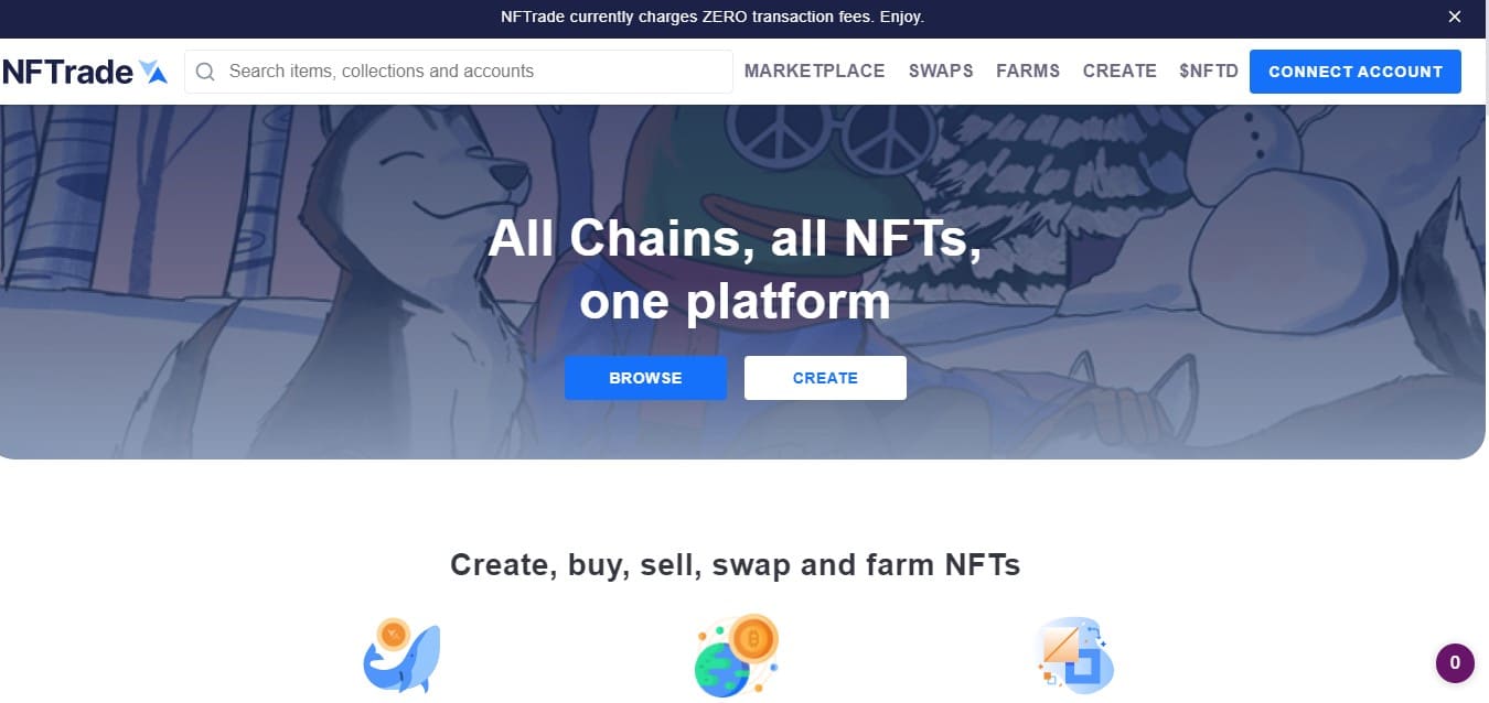 Buy NFTs on NFTrade