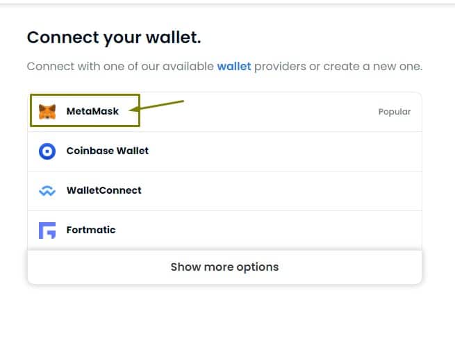 Connect MetaMask to OpenSea