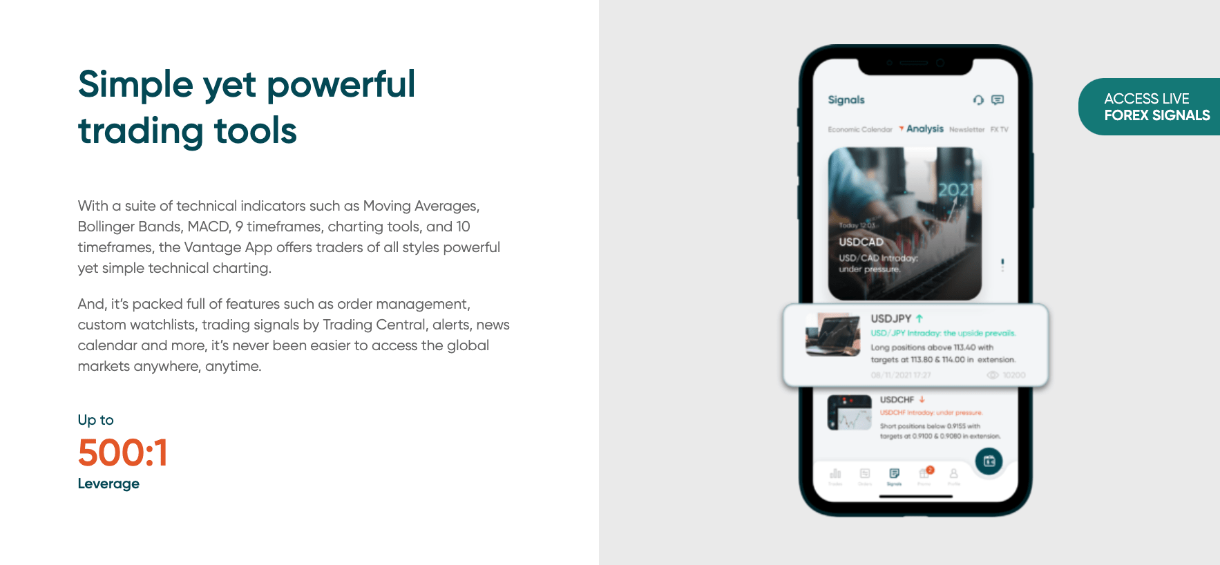 Vantage Markets app