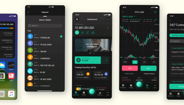 match trader - screens