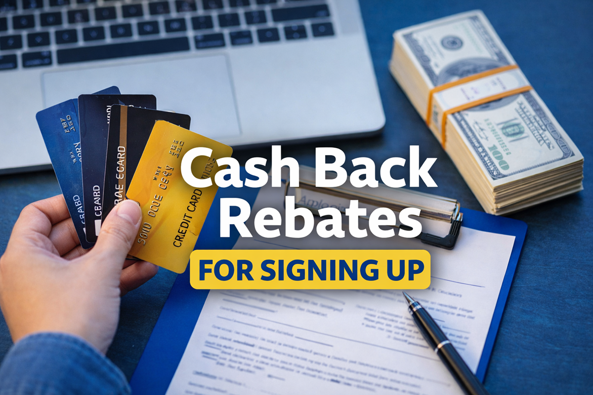 Cash Back Rebates for Signing Up